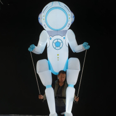 Giant Inflatable Astronaut Puppeteer Costume, Durable Space Themed Advertising Inflatable for Event