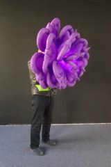 Giant Inflatable Purple Flower Backpack with LED, Durable Art Installation Inflatable for Event
