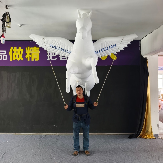 High Quality Inflatable Pegasus Puppet, Heavy-Duty Advertising Inflatable for Outdoor Long-Term Display