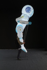 Giant Inflatable Astronaut Puppeteer Costume, Durable Space Themed Advertising Inflatable for Event