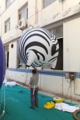 Custom Made Inflatable Chubby Zebra Figure, Personalized Advertising Inflatable for Mall & Exhibition