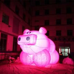 5m Lighting  Inflatable pink Pig for Stage Decoration&Commercial display & exhibition&Parade