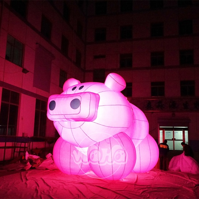 5m Lighting  Inflatable pink Pig for Stage Decoration&Commercial display & exhibition&Parade