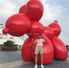 Customized 5m Red Giant Inflatable Dog Balloon PVC Oxford Material LED Lamp Inflatable Light Party Promotion Includes Blower for Stage Decoration&Commercial display & exhibition&Parade