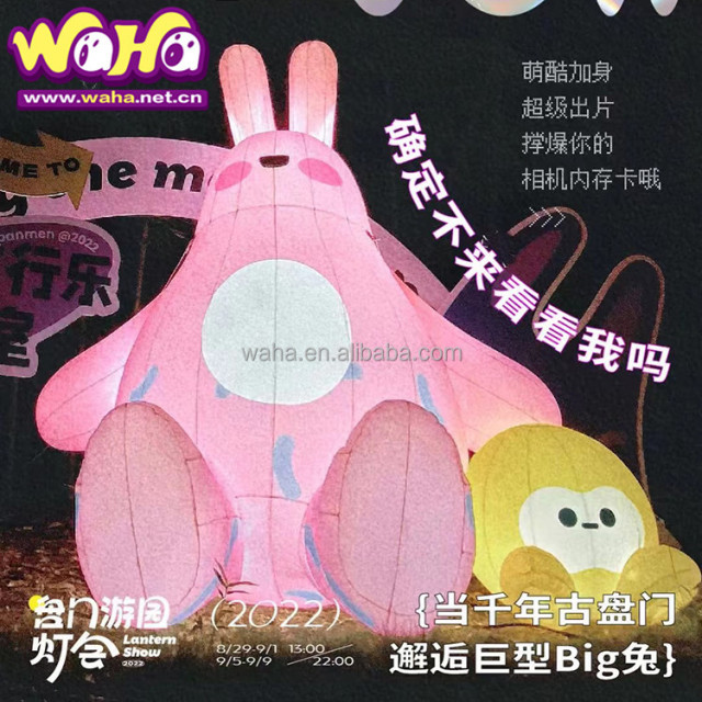 Inflatable Beautiful Rabbit Popular Sale Inflatable Easter Bunny Cartoon Model Balloon for Stage Decoration&Commercial display & exhibition&Parade
