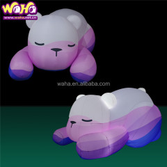 Short Plush Sitting Inflatable Bear Balloon with Oxford Cloth CE Certified Built-In Fan for Indoor/Outdoor Event Decoration for Stage Decoration&Commercial display & exhibition&Parade