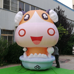 Logo Printing Inflatable Cow With Bathtub Inflatable Cow Promote Displayer for Stage Decoration&Commercial display & exhibition&Parade