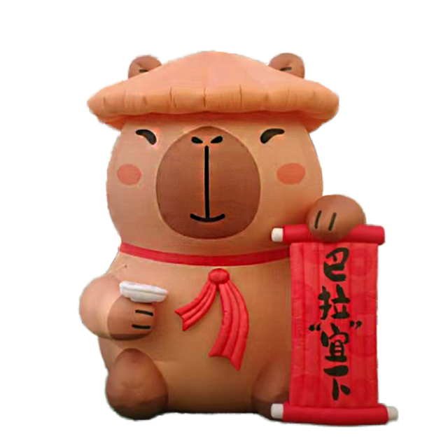 Large Outdoor PVC Inflatable Kapibala Costume LED-Lit Model Balloon Oxford Inflatable Cartoon Blower Advertising Inflatables for Stage Decoration&Commercial display & exhibition&Parade