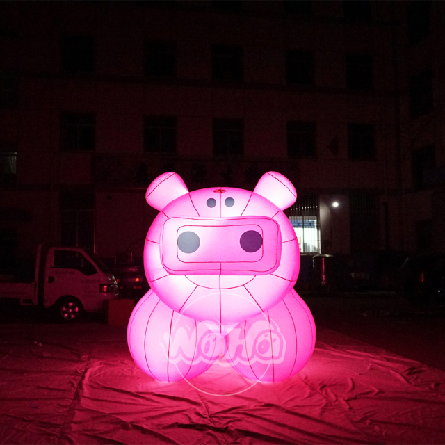 5m Lighting  Inflatable pink Pig for Stage Decoration&Commercial display & exhibition&Parade