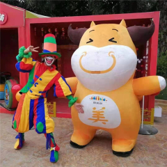 Cartoon Inflat Plush Toy Outdoors Promotional Inflatable Mascot Costume with Blower for City Parade for Stage Decoration&Commercial display & exhibition&Parade