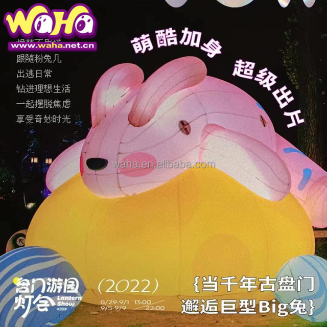 Inflatable Beautiful Rabbit Popular Sale Inflatable Easter Bunny Cartoon Model Balloon for Stage Decoration&Commercial display & exhibition&Parade