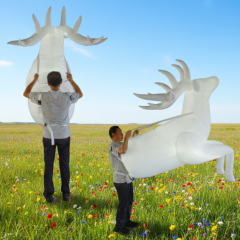 Reindeer Christmas Decoration Deer Mascot Costume for Advertising Inflatables Parades Oxford Cloth Material Thermal Transfer for Stage Decoration&Commercial display & exhibition&Parade