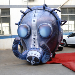Inflatable Giant Cartoon Alien Masquerade Mask 8-10ft Oxford Material Customizable Size for Event & Party Decor