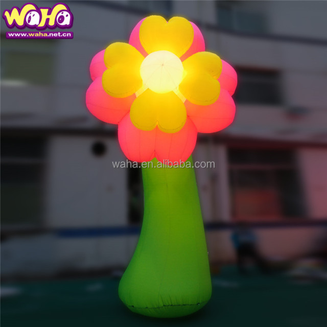 Customizable Inflatable Flower Alice in Wonderland Party Decoration with Oxford/PVC Cloth and Electric Pump Inflation