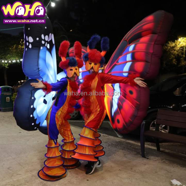 Flying Butterflies Butterfly Fairy Wings Balloon Costume with Digital Printing Oxford/PVC Material for Parade Walking