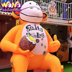 Custom Activities Events Decorating Mascot Inflatable Monkey Toy , Inflatable Cartoon Monkey Balloon