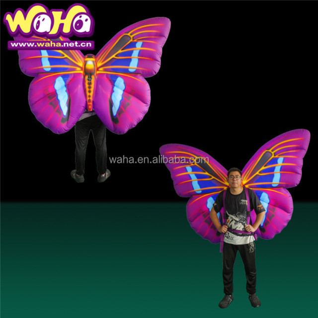 Flying Butterflies Butterfly Fairy Wings Balloon Costume with Digital Printing Oxford/PVC Material for Parade Walking