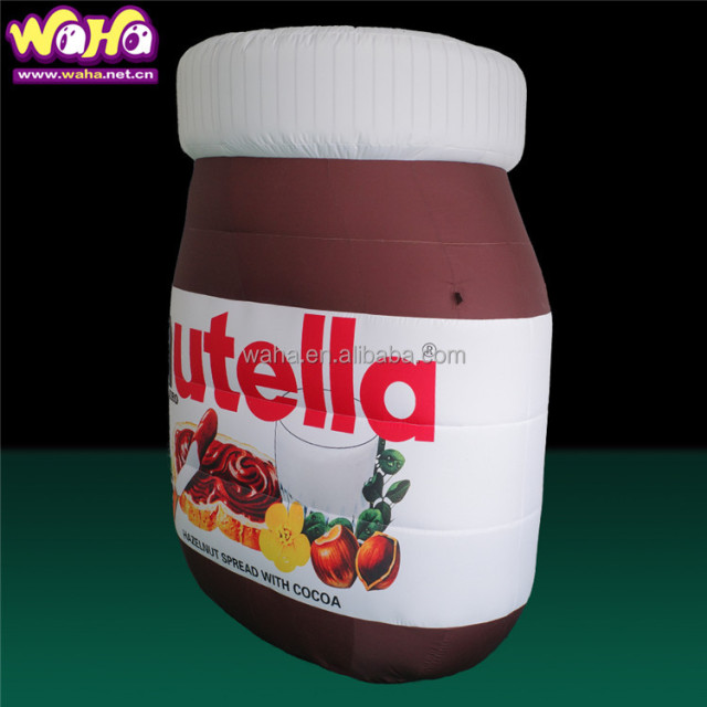 Most Popular Inflatable Nutella Jar Balloon with Digital Printing for Promotion PVC Material Customized Color