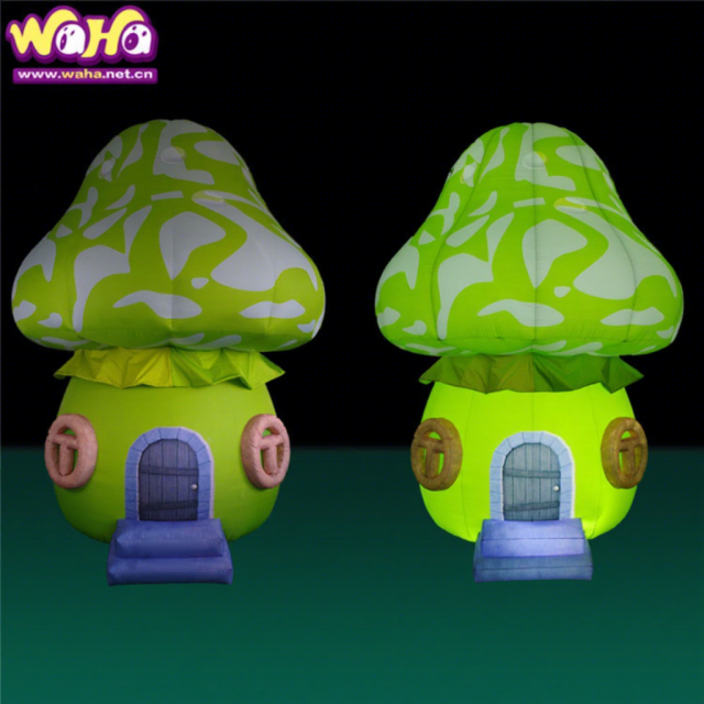 Factory Outlet Simulation Plants Decorative Inflatable Cartoon House Mushroom for Sale