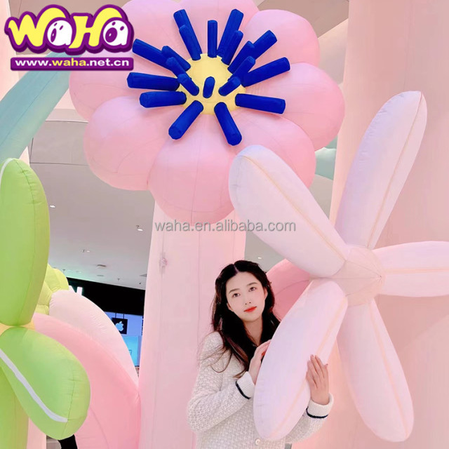 Custom Size Hanging LED Inflatable Flowers for Concert Party Decoration