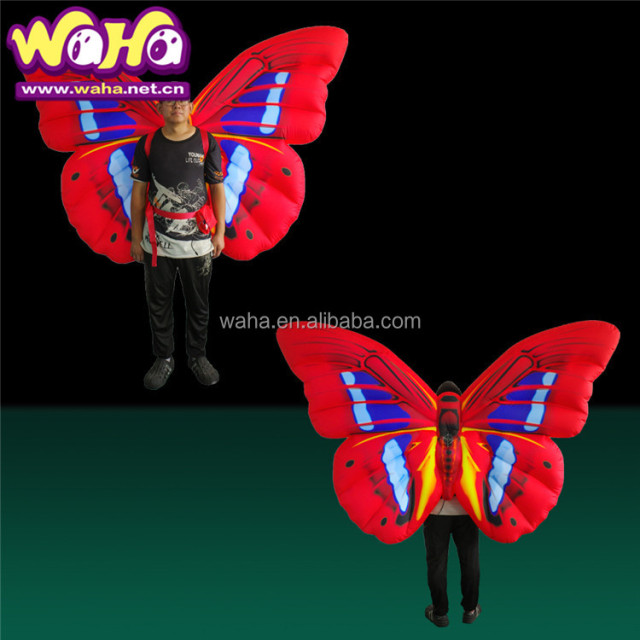 Flying Butterflies Butterfly Fairy Wings Balloon Costume with Digital Printing Oxford/PVC Material for Parade Walking