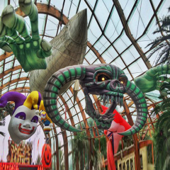 Waha Giant Inflatable Halloween Pumpkin Arch Entrance Decoration 8-10ft PVC Material