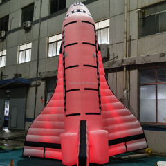 Customized Size Fun Inflatable Rocket Device Cartoon Character Advertising Inflatable Rocket Model