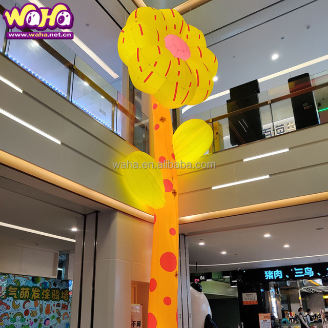 New Design Fancy Quality Flower Decoration ,inflatable Led Lighting Flower Balloon for Event Decoration