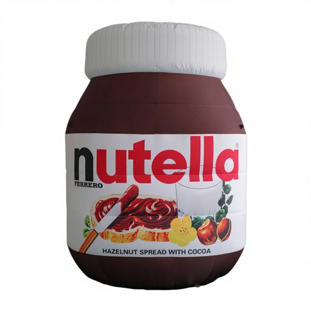 Most Popular Inflatable Nutella Jar Balloon with Digital Printing for Promotion PVC Material Customized Color