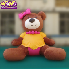 Large Outdoor Inflatable Bear Sculptures Oxford and PVC Material with Air Blower-for Party or Model Decoration