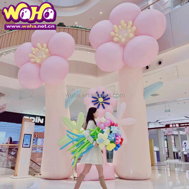 Custom Size Hanging LED Inflatable Flowers for Concert Party Decoration