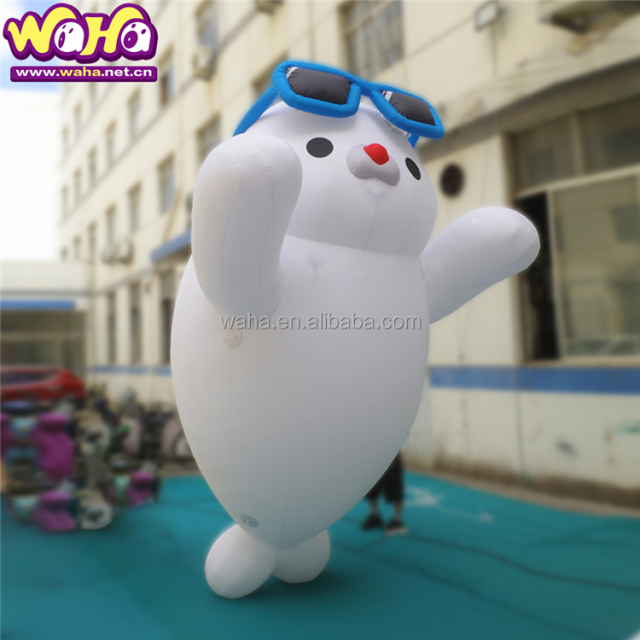 Lighting Inflatable Ocean Animal Sea lion Inflatables Seal Cartoon for Events Decoration