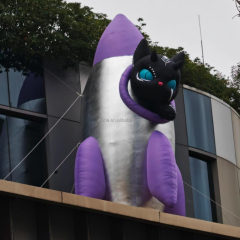 Customized Size Fun Inflatable Rocket Device Cartoon Character Advertising Inflatable Rocket Model