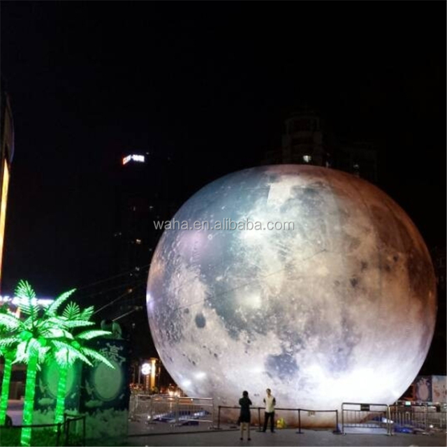 Party Event Amusement Square Theme Park Decoration Inflatable Moon Ball Advertising 3m CE Certified Indoor Outdoor