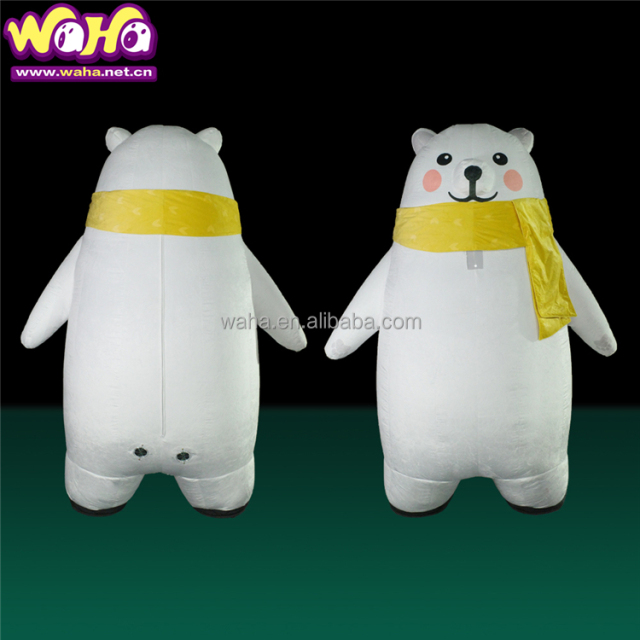 Advertising Inflatables Cartoon Bear Costume Club Inflatable Polar Bear Costume White Bear Costume Inflatable for Party