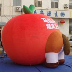 Customized Red Apple Inflatable Fruit Model with Horse for Outdoor Decorations & Advertising