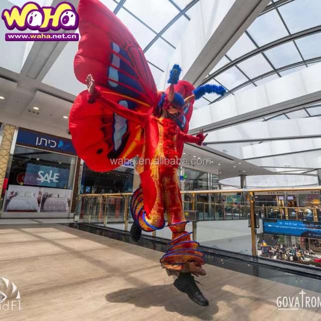 Flying Butterflies Butterfly Fairy Wings Balloon Costume with Digital Printing Oxford/PVC Material for Parade Walking