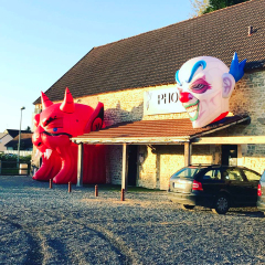 Waha Giant Inflatable Halloween Pumpkin Arch Entrance Decoration 8-10ft PVC Material