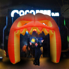 Waha Giant Inflatable Halloween Pumpkin Arch Entrance Decoration 8-10ft PVC Material