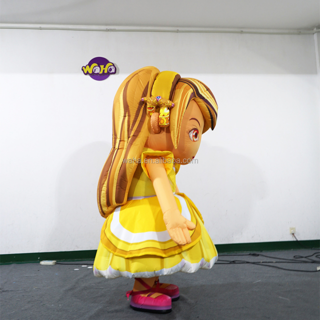 Custom-made Waha Brand Model Inflatable Girl Princess Walking Costume