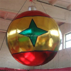 Colorful Inflatable Giant Christmas Balloon Ball Air Pump Thermal Transfer Printing Waha Brand