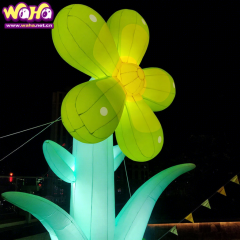 New Design Fancy Quality Flower Decoration ,inflatable Led Lighting Flower Balloon for Event Decoration