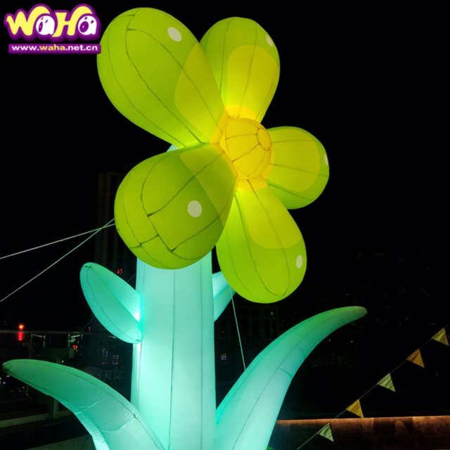 New Design Fancy Quality Flower Decoration ,inflatable Led Lighting Flower Balloon for Event Decoration