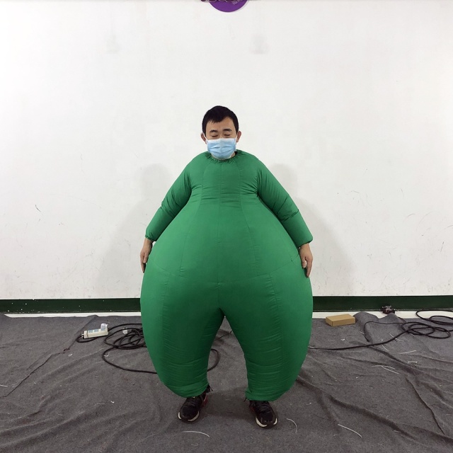 Funny Advertising Inflatable PVC Fat Suit Moving Cartoon Fancy Dress Party Costume 16 Color 2m Indoor Outdoor CE Certified