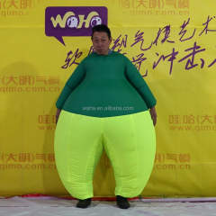 Funny Advertising Inflatable PVC Fat Suit Moving Cartoon Fancy Dress Party Costume 16 Color 2m Indoor Outdoor CE Certified