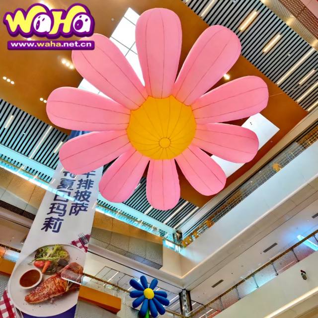 Custom Size Hanging LED Inflatable Flowers for Concert Party Decoration