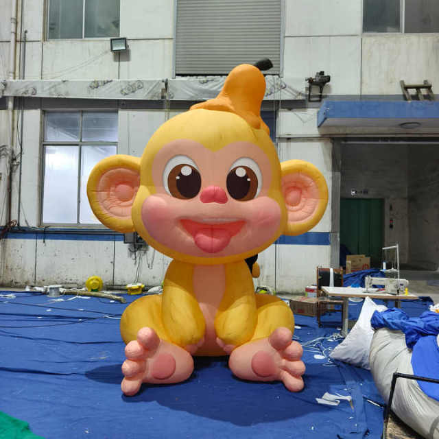 Custom Activities Events Decorating Mascot Inflatable Monkey Toy , Inflatable Cartoon Monkey Balloon
