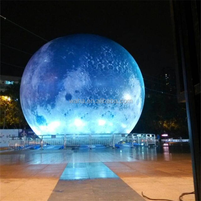 Party Event Amusement Square Theme Park Decoration Inflatable Moon Ball Advertising 3m CE Certified Indoor Outdoor