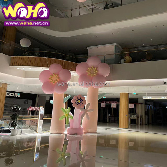 Custom Size Hanging LED Inflatable Flowers for Concert Party Decoration