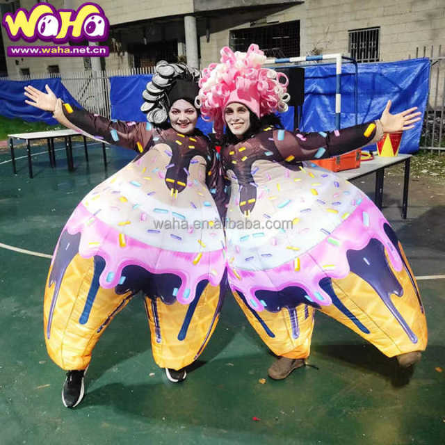Funny Advertising Inflatable PVC Fat Suit Moving Cartoon Fancy Dress Party Costume 16 Color 2m Indoor Outdoor CE Certified